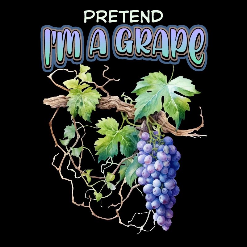 Grapes, funny saying grapevine illustration