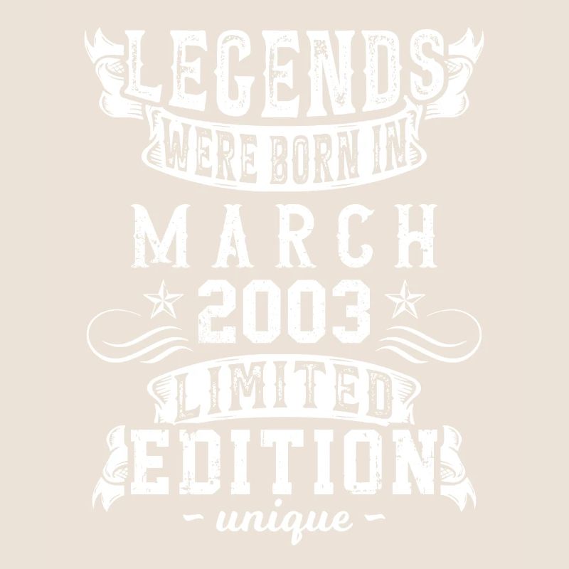 Anniversaire Mars 2003 Année Édition Limitée