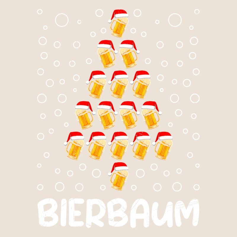Biertrinker Bierbaum Weihnachtsbaum Bierfan