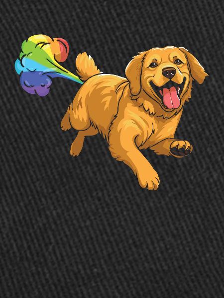 Golden Retriever Drôle Rainbow Pet