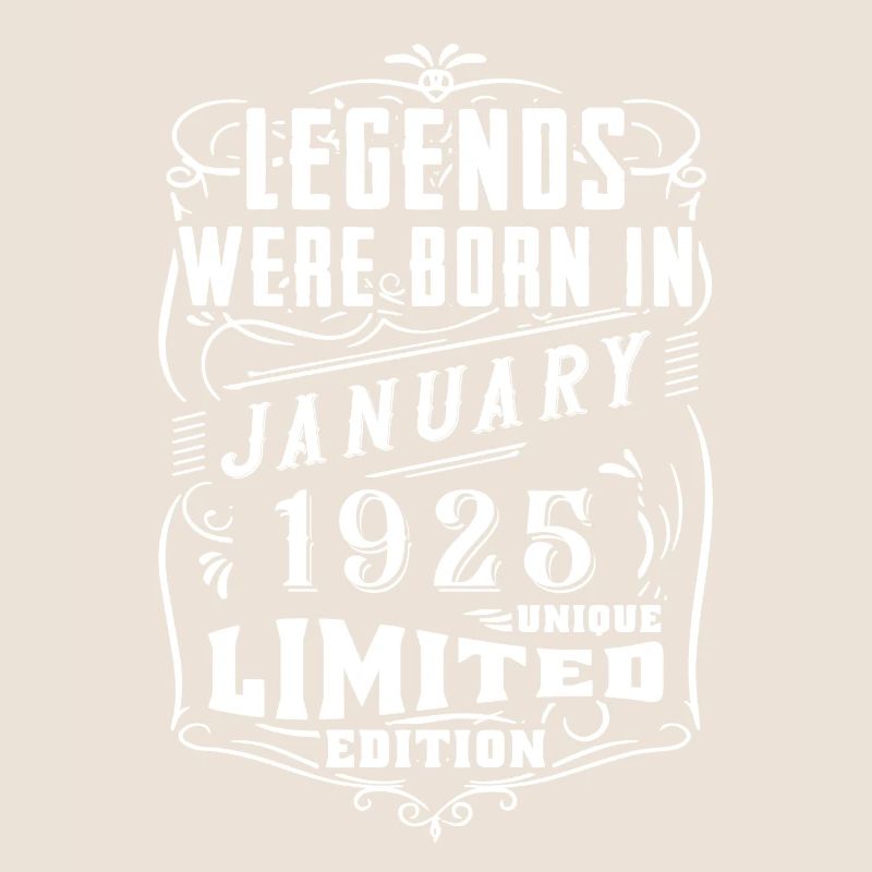 Anniversaire Janvier 1925 Année Edition Limitée
