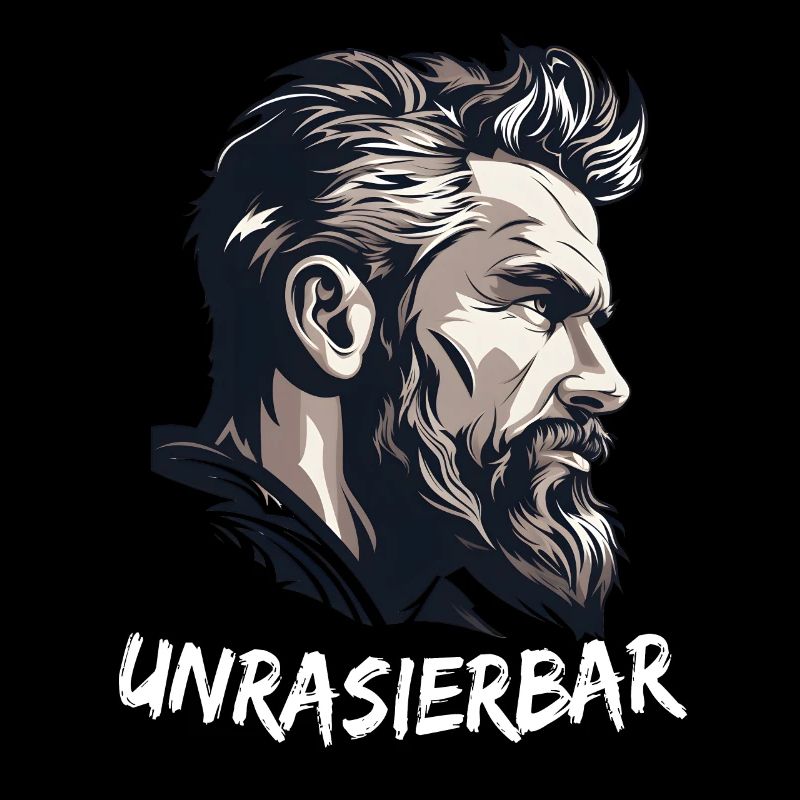 Unrasierbar Wikinger Bartträger Lustiger Bart
