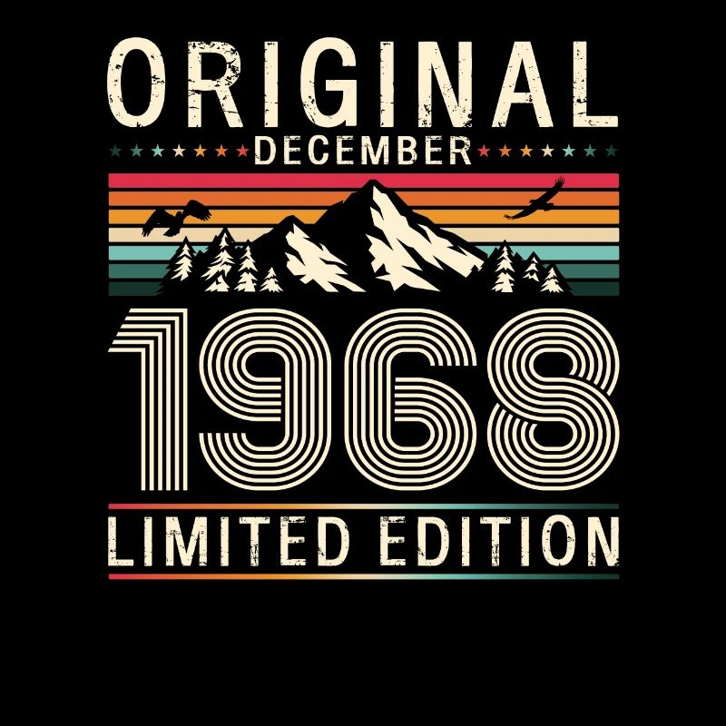 55e anniversaire Original Décembre Né 1968