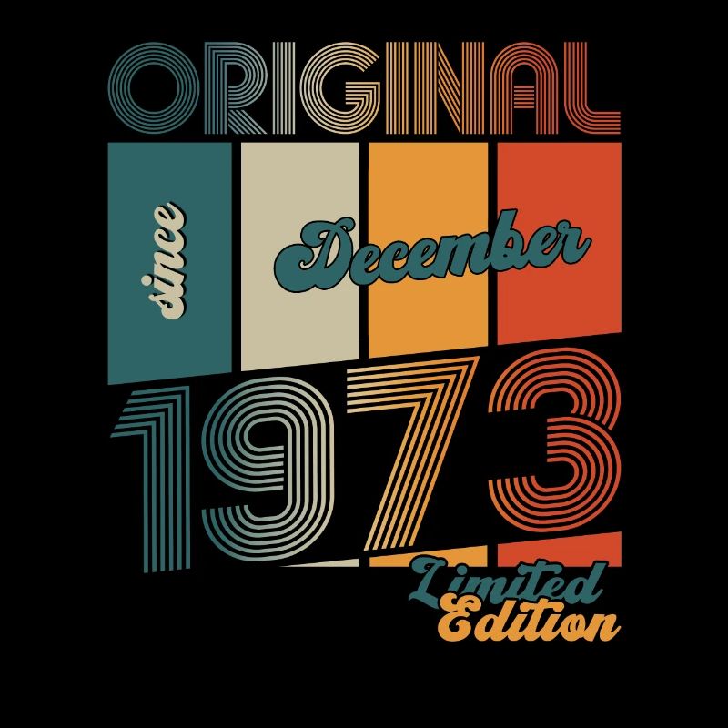 50e anniversaire Original Décembre Né 1973