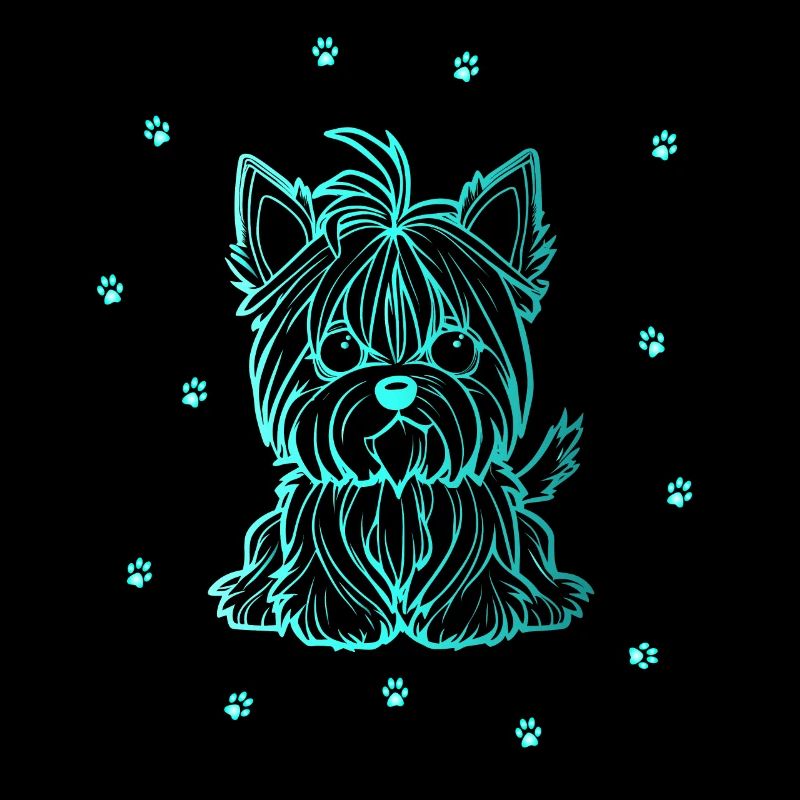 Yorkshire Terrier avec de petites pattes