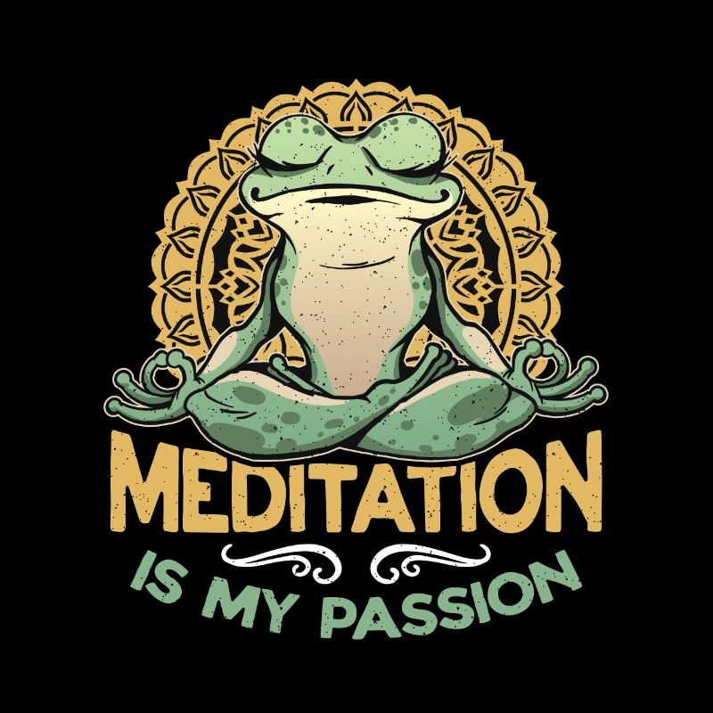 Meditation Is My Passion Yoga Exercise Frog Lover