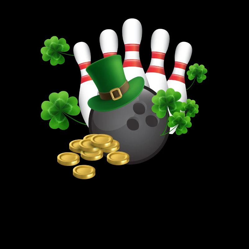 Funny Bowling Balls Shamrock Leprechaun