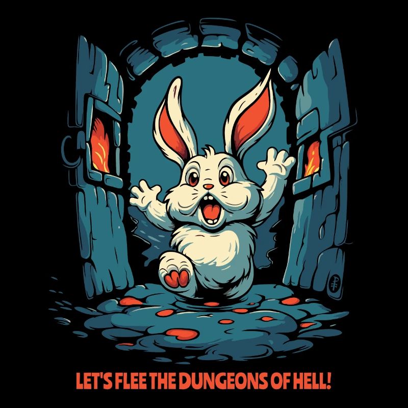 Let's escape the hellish dungeons, bunny