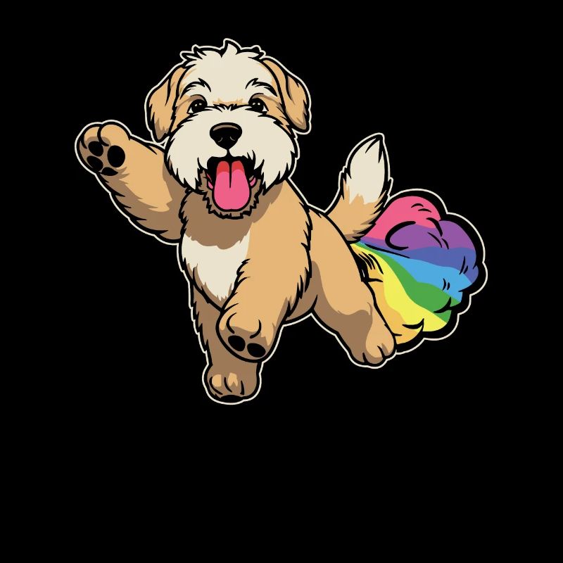 Wheaten Terrier Drôle Rainbow Pet