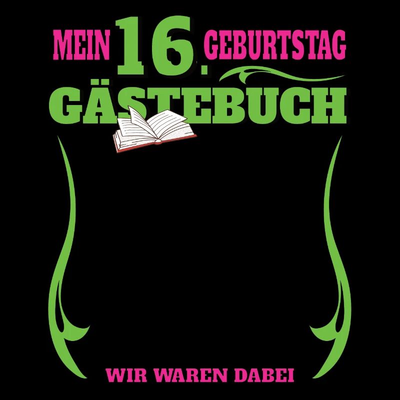 16. Geburtstag Mädchen & Junge Gästebuch