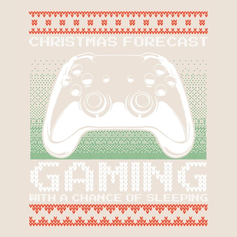 Funny Christmas Forecast Gaming Controller Ugly