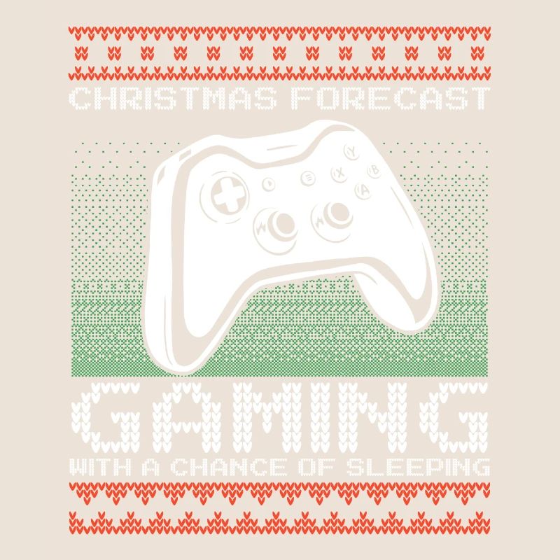 Funny Christmas Forecast Gaming Controller Ugly