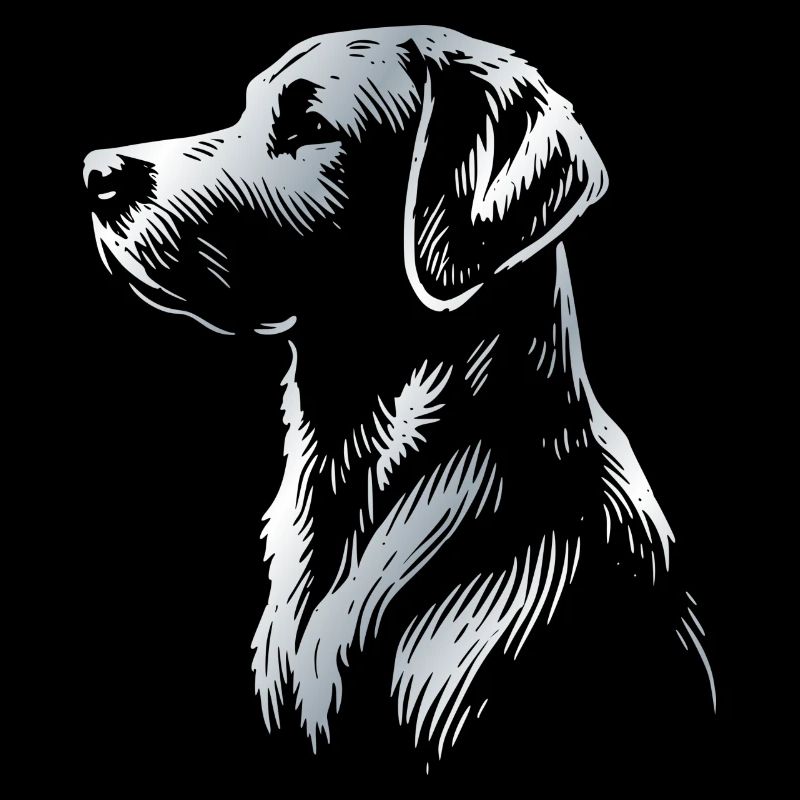 Labrador Drawing Head Silver