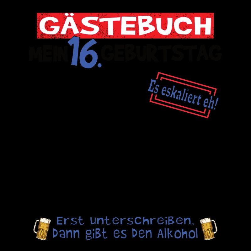 16. Geburtstag Mädchen & Junge Gästebuch