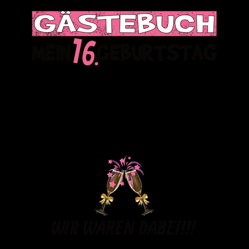 16. Geburtstag Mädchen & Junge Gästebuch