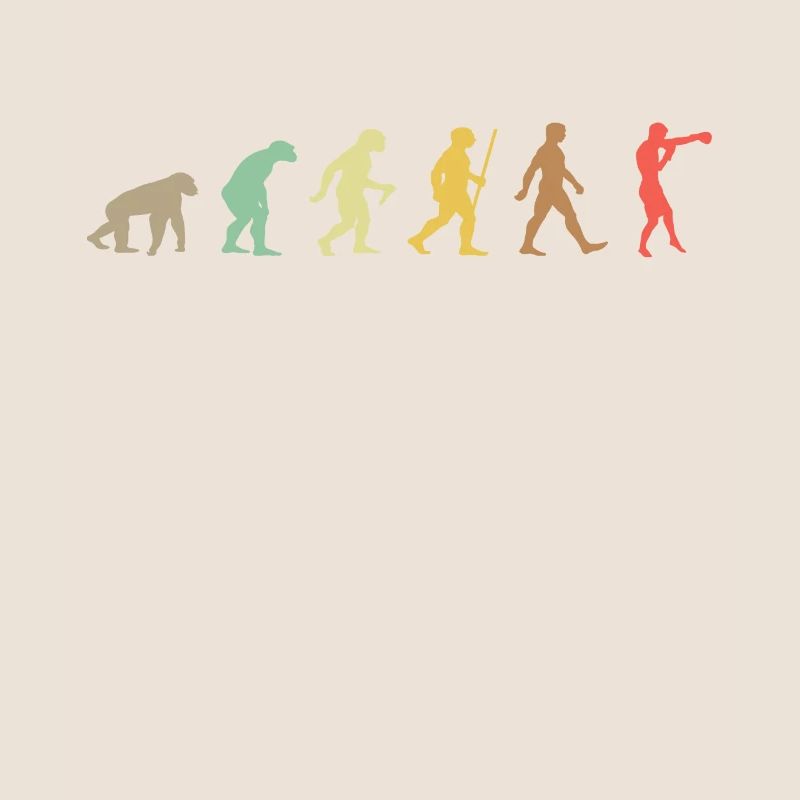 Vintage Boxing Retro Boxer Evolution