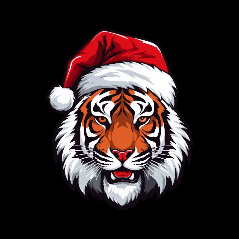 Portrait de tigre Noël