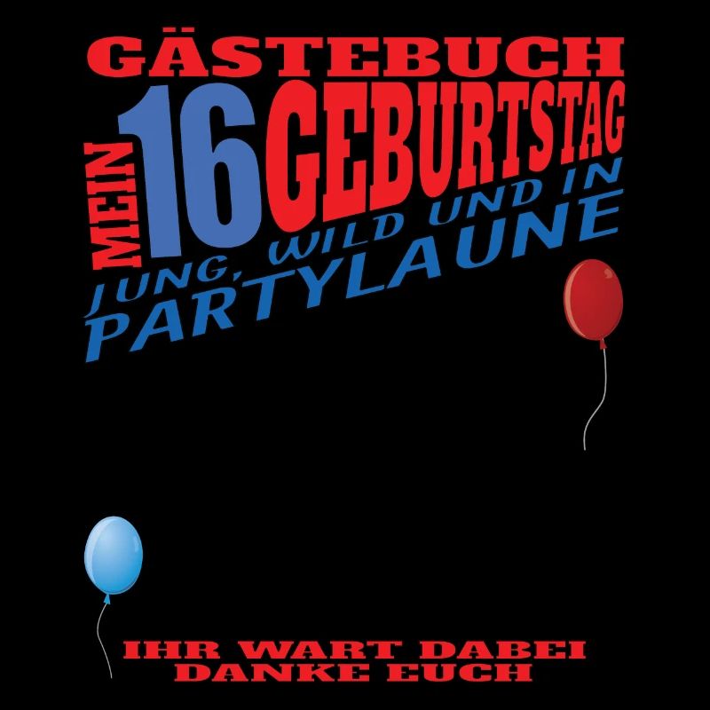 16. Geburtstag Mädchen & Junge Gästebuch