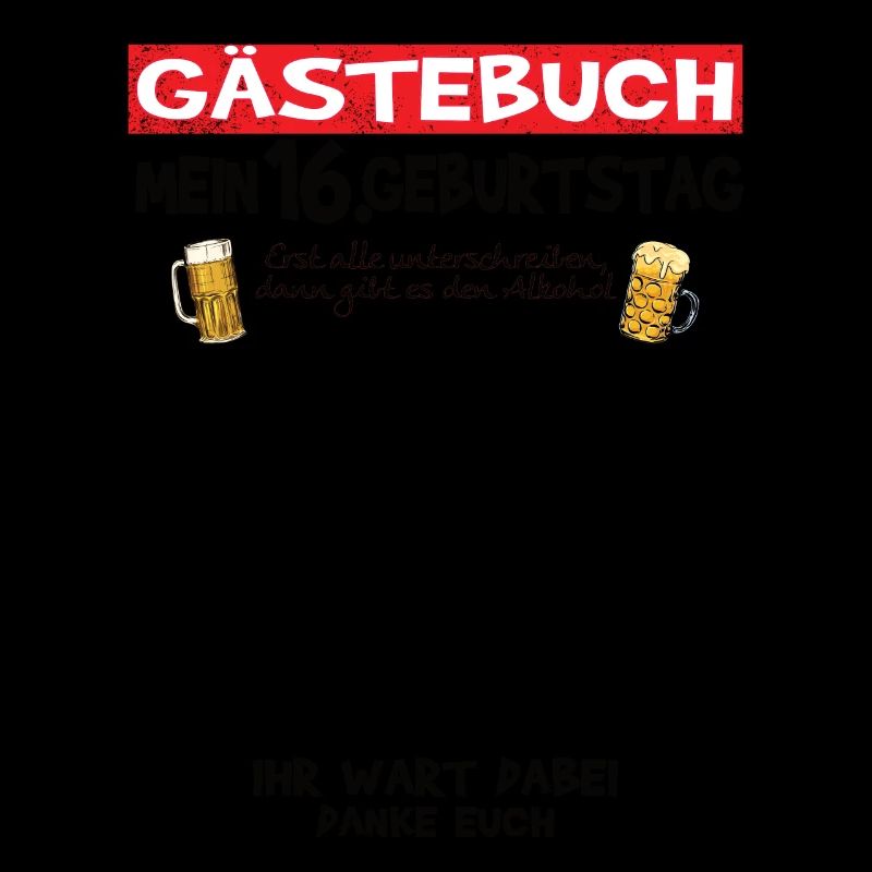 16. Geburtstag Mädchen & Junge Gästebuch