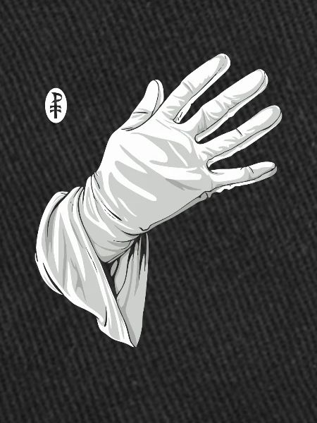 Touche-moi, gant blanc