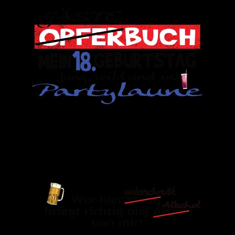 18. Geburtstag Mädchen & Junge Gästebuch