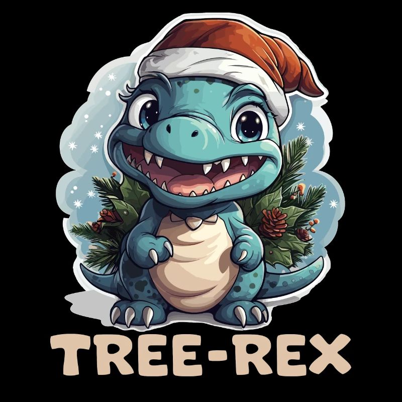 Mignon petit bébé dinosaure avec Dire Tree-Rex