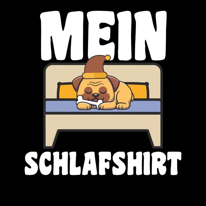 Schlafanzug Mops Schlafen Geschenk