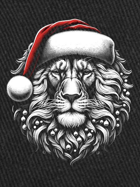Lion Santa Christmas
