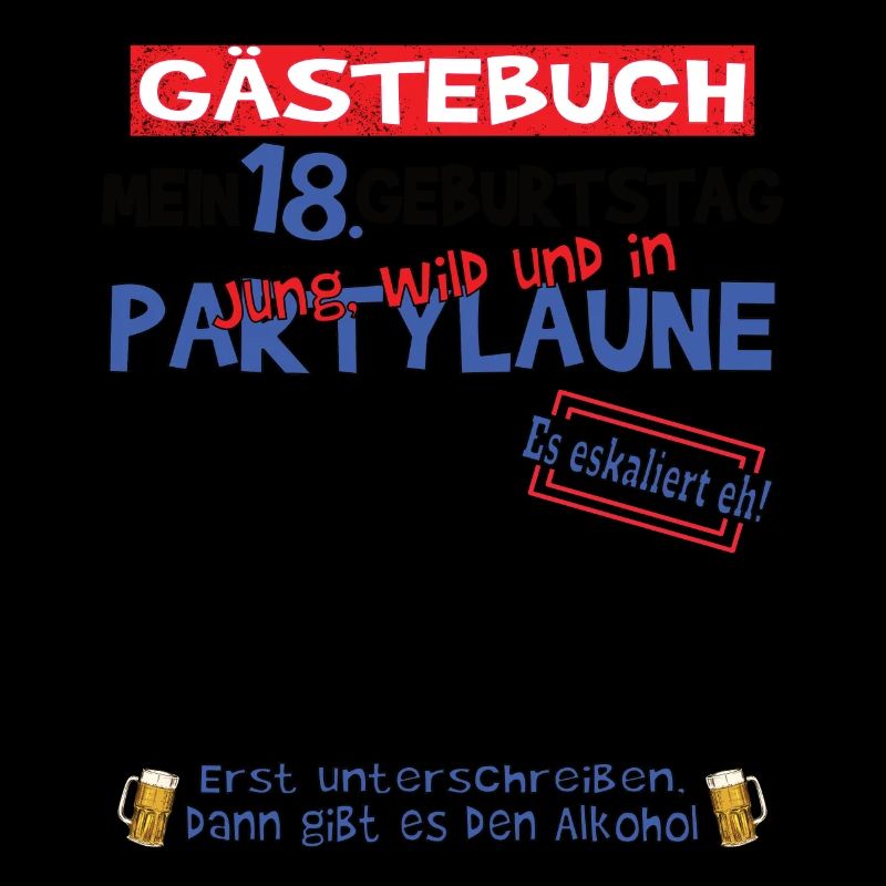 18. Geburtstag Mädchen & Junge Gästebuch