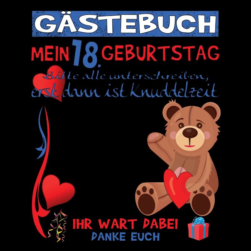 18. Geburtstag Mädchen & Junge Gästebuch