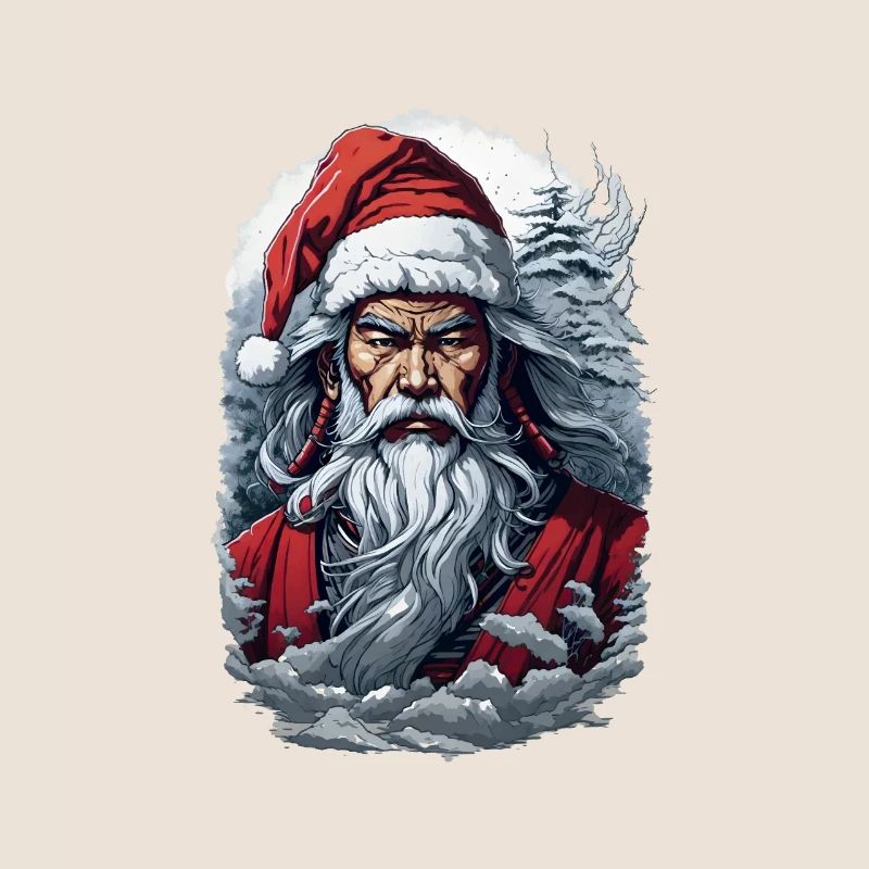 Samurai Santa Funny Christmas