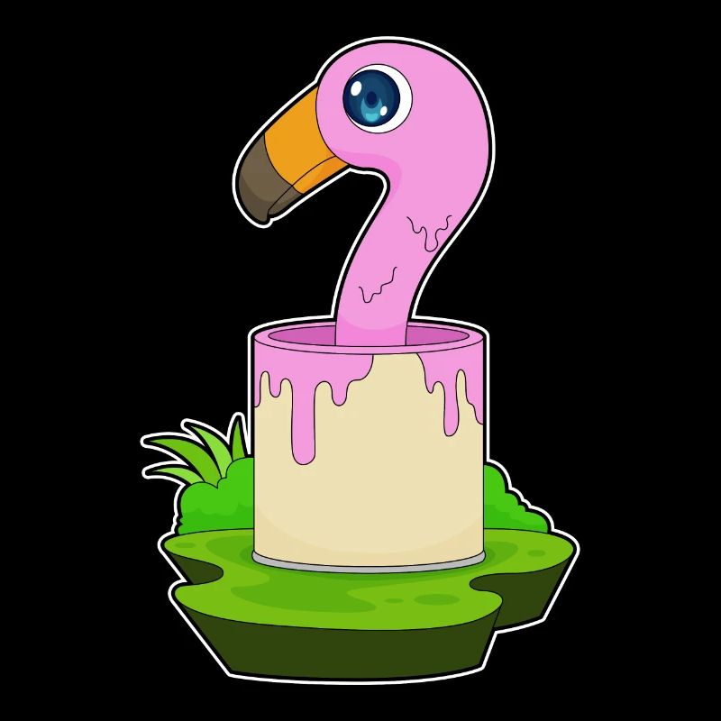 Flamingo Painter Paint Bucket Paint