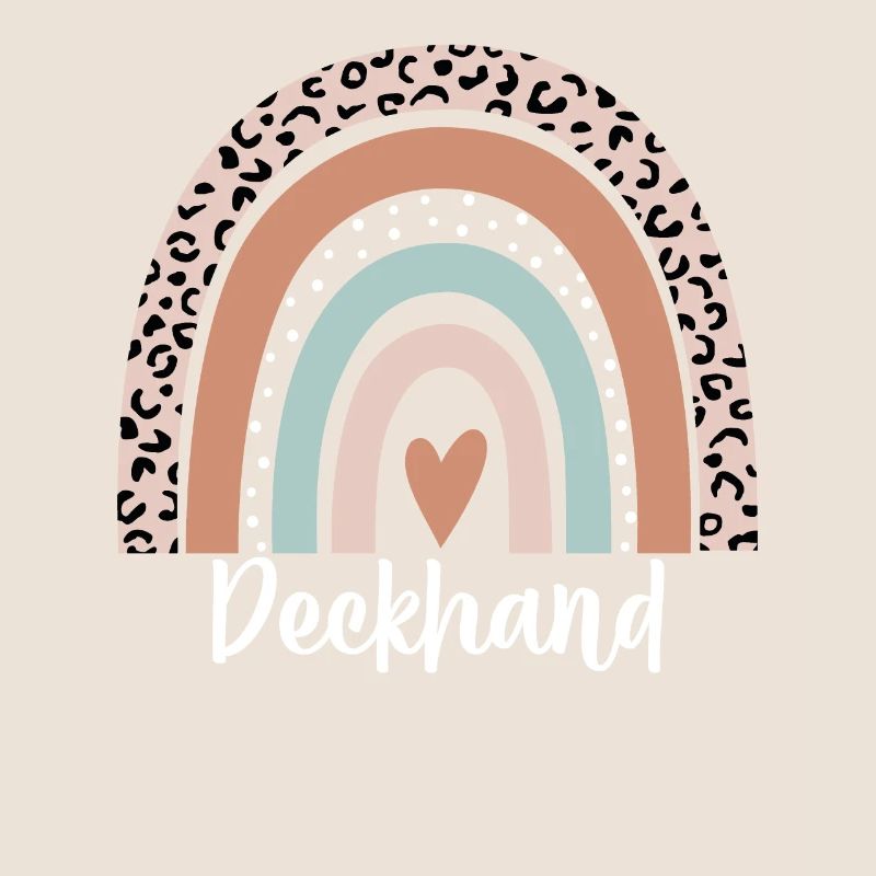 Deckhand Regenbogen Leopard Lustiger Decksmann