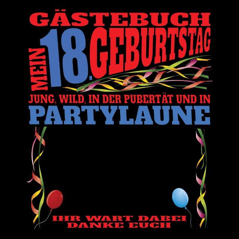 18. Geburtstag Mädchen & Junge Gästebuch