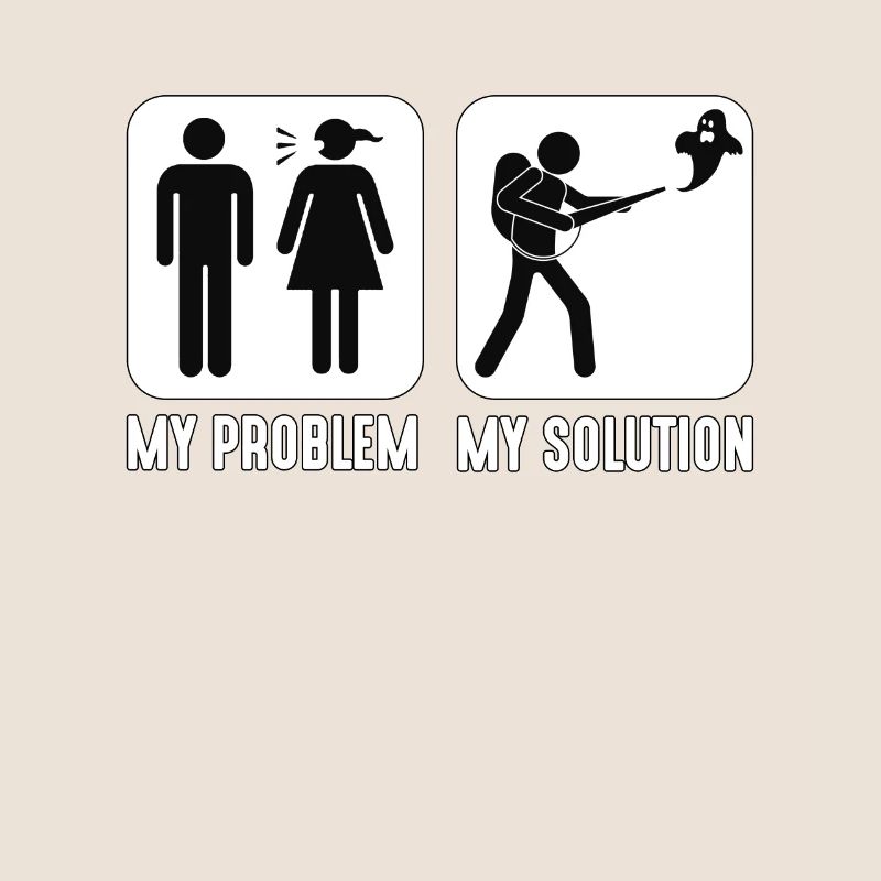 Ghost Hunter My Problem My Solution Pictogram Dad