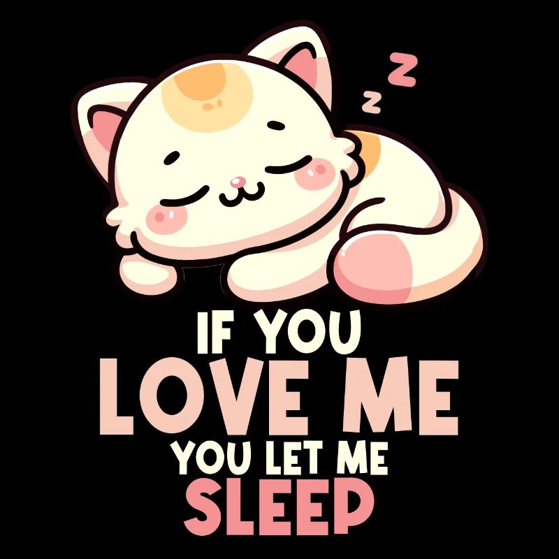 Chat Si Tu M’Aimes Tu Me Laisses Dormir Chat Endormi