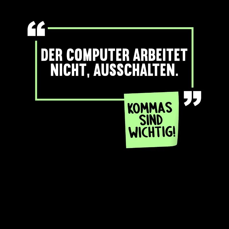 Lustiger Komma Satzzeichen Spruch Deutschlehrer