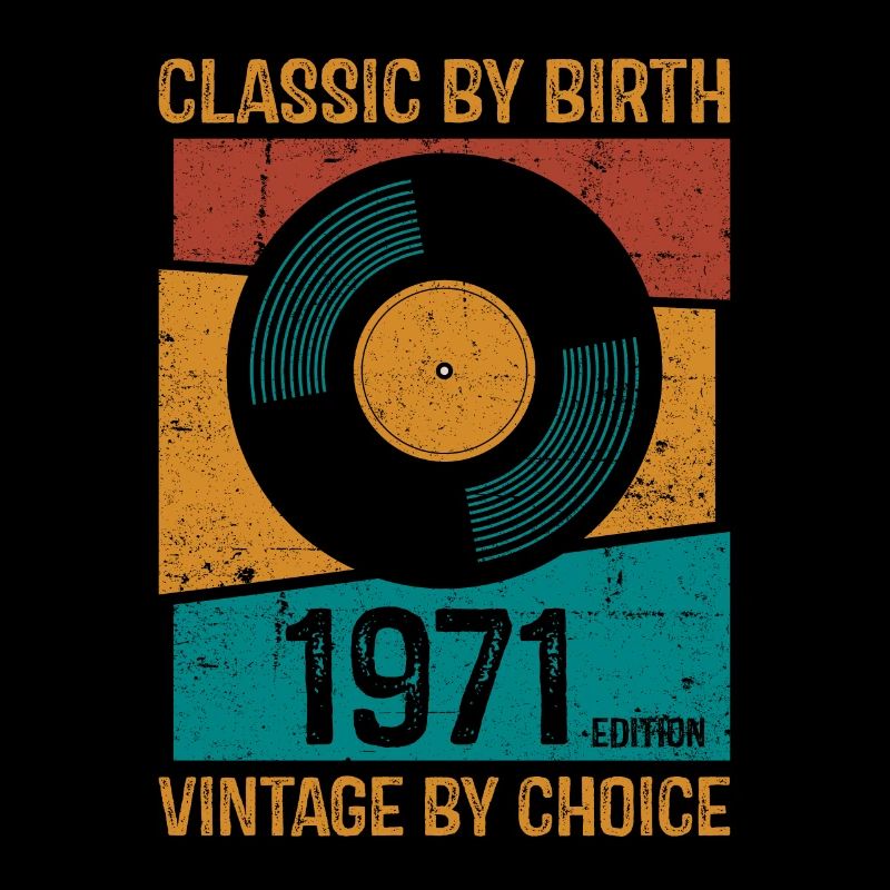 1971 Vintage vinyle classique année de naissance