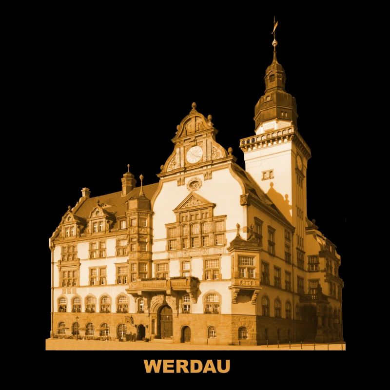 Mairie de Werdau, Pleiße, Saxe