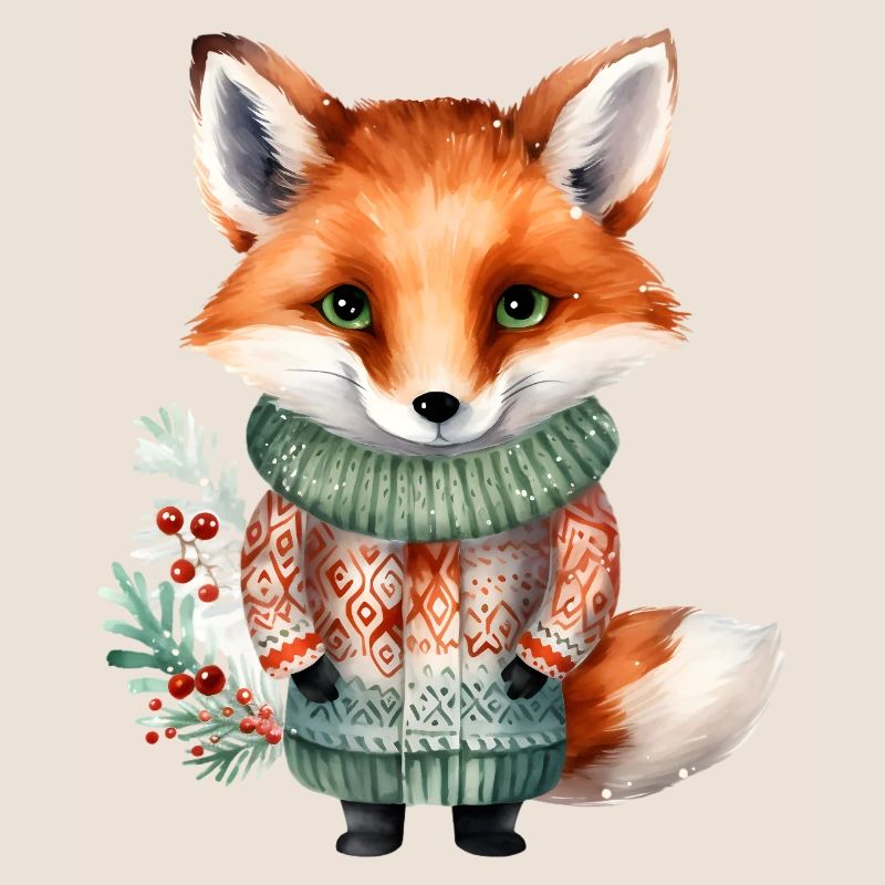 Winterfuchs im Pullover