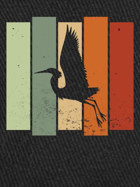 Heron Retro Birdwatching Bird Watcher