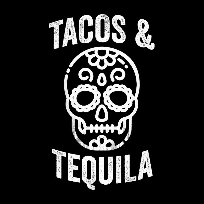 Tacos Tequila Sugar Skull Calavera Alcohol Mexican