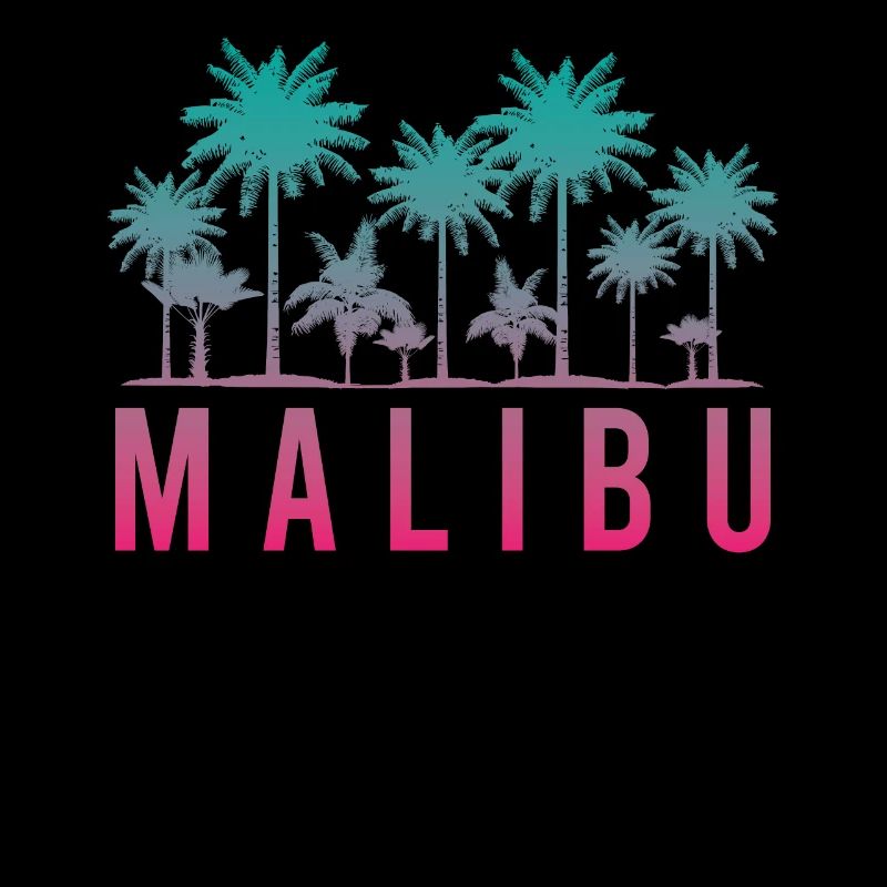 Malibu Palm Trees Silhouette Summer Flair