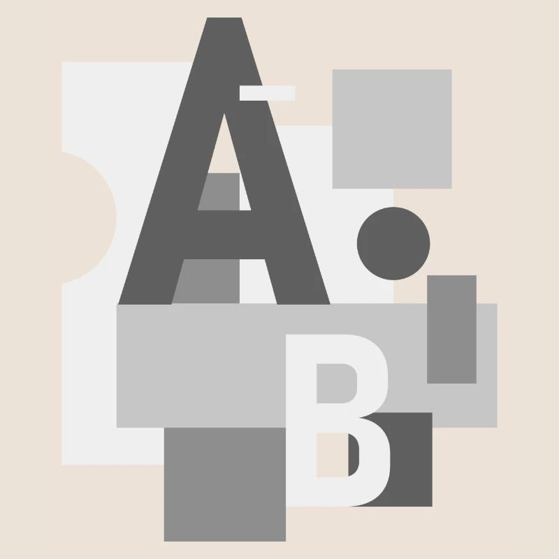 Abstract image with letters A and B