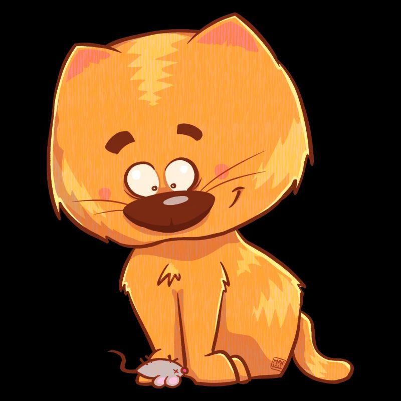 Chat, orange et mignon