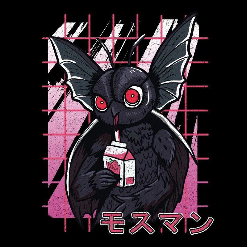Mothman Kawaii Erdbeer Milchshake
