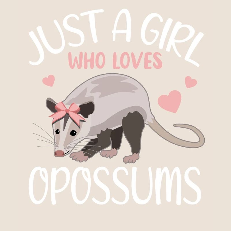 Opossum Herzchen Mädchen Geschenkidee