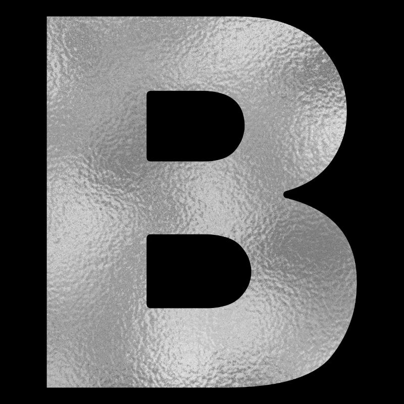 Letter B Silver