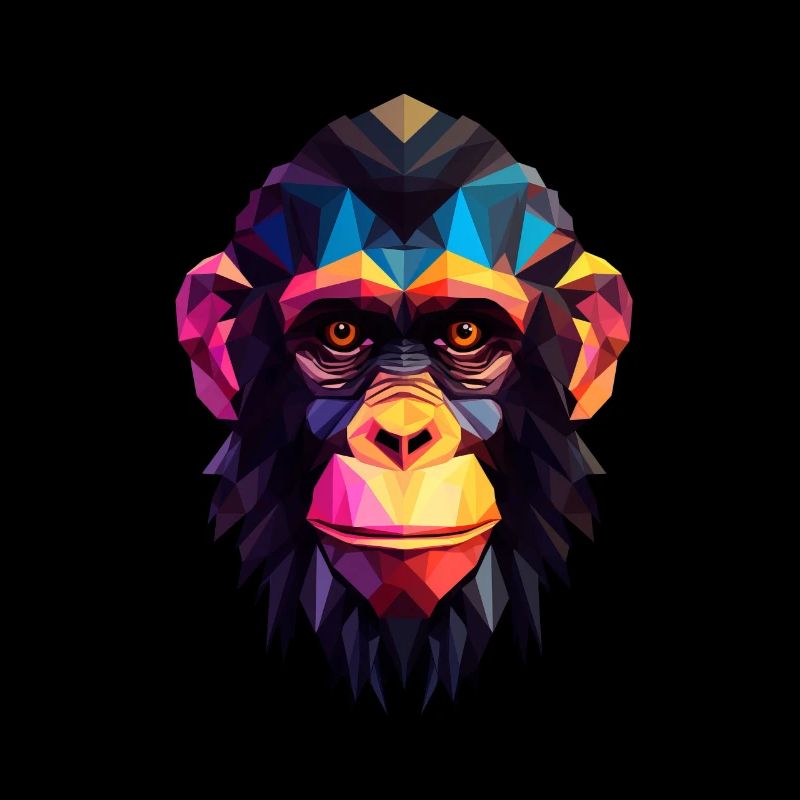 Geometric Style Chimpanzee