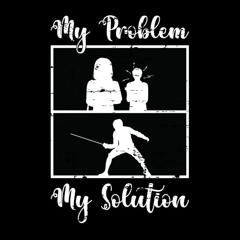 Fencer My Problem My Solution Pictogram Mom Dad